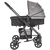 Carrinho de Bebê Travel System Prima Melange Grafite Kiddo  - Variedade para Gestante e Bebê | Qualidade | A Pílula Falhou