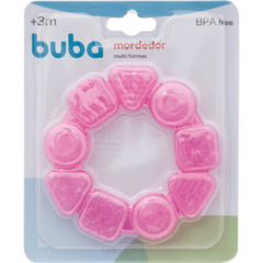 Mordedor Multiformas com Gel Rosa +3m Buba