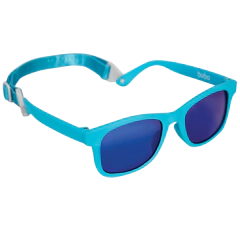 Óculos de Sol Bebê Infantil Armação Flexível com Fita Ajustável Azul Buba