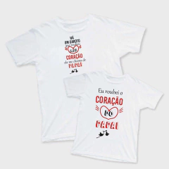 Kit Camiseta Há Um Garoto que Roubou Meu coração