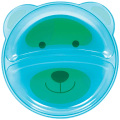Prato Com Divisórias Ursinho Azul Buba