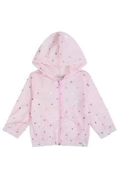 Jaqueta Bebê Menina Corta Vento Nylon Rosa Kukiê