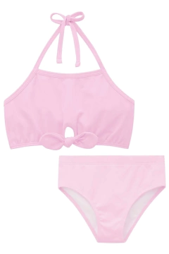 Biquíni Com Amarração Rosa Claro 8/12 Kukiê 