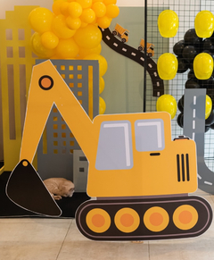 CAMION CONSTRUCCION GRUA AMARILLO CORPOREO