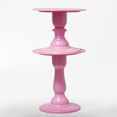 Dúo Pie de Torta Acrílico Rosa Chiclé
