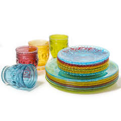 Platos Postres Vidrio Labrado - tienda online
