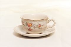 Juego de Taza y Plato Antiguo