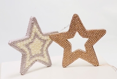 ESTRELLAS Colgantes con Perlas 6 PLATEADAS 4 DORADAS
