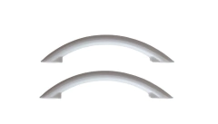 Kit 1 Par de Puxador Símplice Para Armário Gaveta Cozinha Branco - comprar online