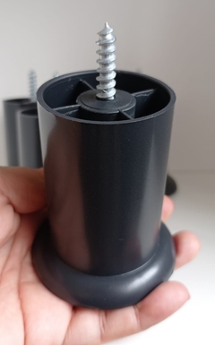 Kit 6 Pés Alt 6cm Sb Jade Preto Sofa Poltrona Estofado Etc na internet