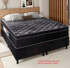Kit 12 Pés De Cama Box ou Baú Queen King Tubo Preto 13cm