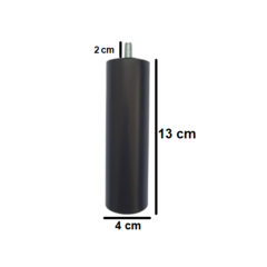 Kit 12 Pés De Cama Box ou Baú Queen King Tubo Preto 13cm C/ Feltro Protetor Adesivo - comprar online
