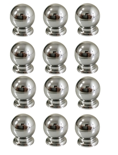 Kit com 12 Puxadores Para Gaveta Cômoda Armário Guarda Roupa Formato de Bolinha Plástico
