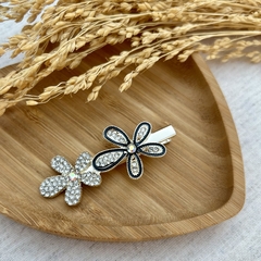 Hair Clips Flores Prata - comprar online