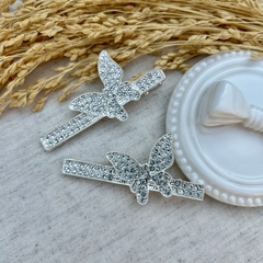 Hair Clips Borboleta Prata