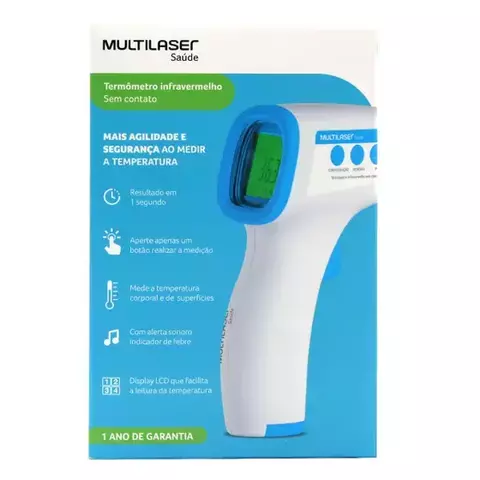 TERMÔMETRO INFRAVERMELHO SEM CONTATO - MULTILASER HC260
