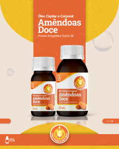 OLEO AMENDOAS DOCE 100% PURO 30ML - SOBRAL