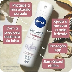 DESODORANTE NIVEA AERO DEO MILK SENSITIVE 150ML na internet