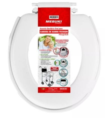Assento Sanitário Almofadado Para Cadeira De Banho Fechado