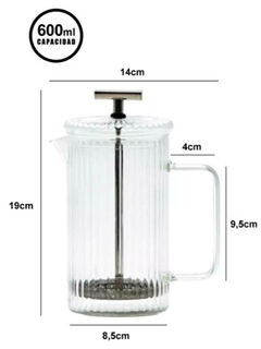 Cafetera Francesa Embolo 600 ml - comprar online