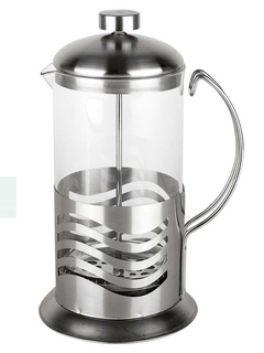 Cafetera Francesa Tetera A Embolo Prensa 1000ml Vidrio Acero en internet