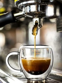 Taza Cafe Doble Pared Vidrio 150 ml - Vintash Bazar