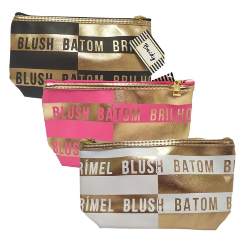 Necessaire para Maquiagem Personalizada Becky Blush Batom Brilho