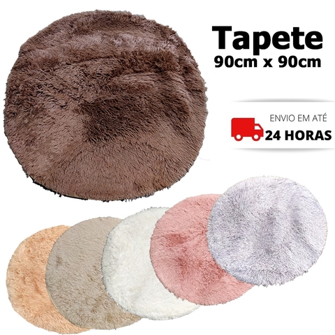 Tapete Peludo 90x90cm - Redondo