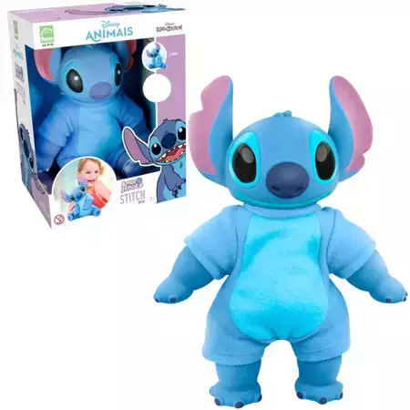 Boneco Stitch Baby com Pijama e Certidão de Nascimento + Garrafinha Térmica Stitch Click