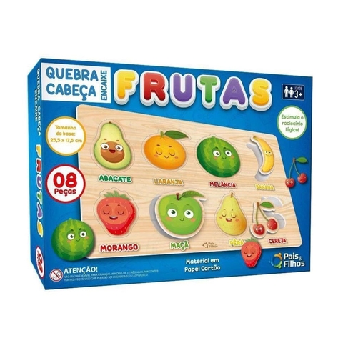 Quebra Cabeça Encaixe Frutas