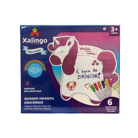 Lousa Quadro Branco Infantil Unicórnio - Xalingo