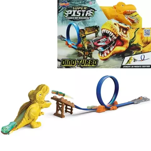 Super Pista Corrida Animal - Dino Turbo - Toyng