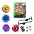 Beyblade Tornado Top 5D Kit com 4 Beyblade 2 Lançadores e 1 Arena - Lianfa Toys