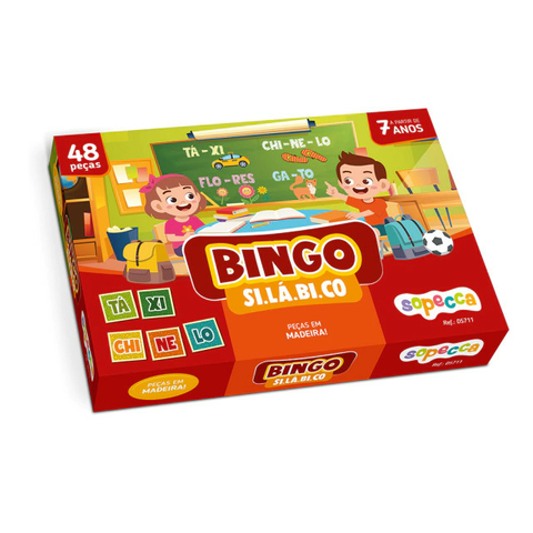Bingo Silábico Peças em Madeira - Sopecca