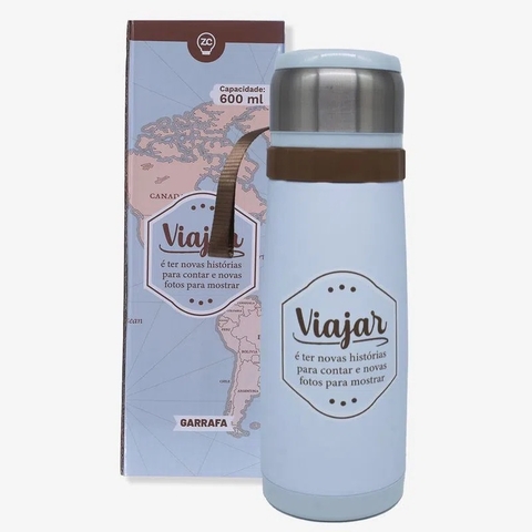 Garrafa térmica adventure viajar 600ml - ZONA CRIATIVA
