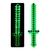 Espada Modelo Minecraft Esmeralda Brinquedo com Som e Luz LED - Aini Toy
