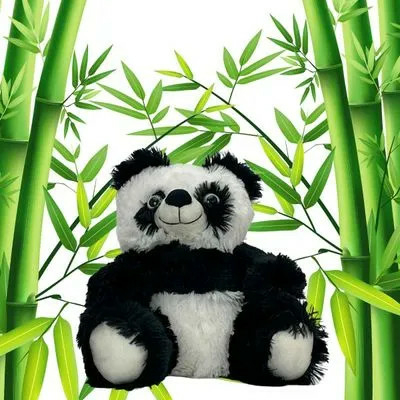 Pelúcia Panda Sentado 25cm Antialérgico - Cortex