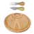 Tábua para queijos de bambu 30 x 1.5cm com utensílos de inox 3pçs - Amigold na internet
