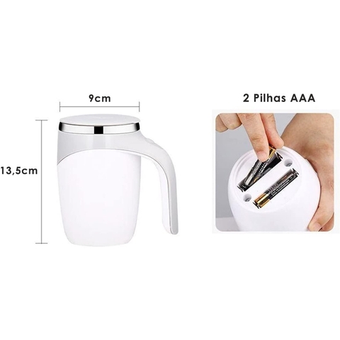 Copo Mixer Inox com Tampa 400ml Amigold