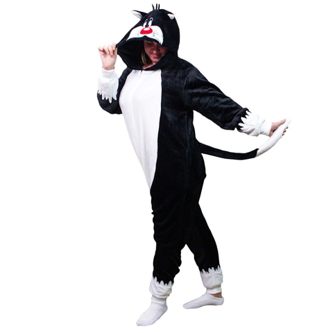 Pijama Macacão Kigurumi Frajola Looney Tunes Oficial - Zona Criativa