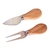Tábua para queijos de bambu 30 x 1.5cm com utensílos de inox 3pçs - Amigold - comprar online