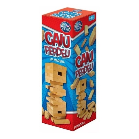 Jogo Caiu Perdeu Em Madeira (MDF) Pais e Filhos