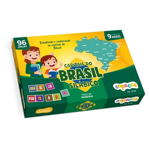 Capitais do Brasil Silábico em Madeira - Sopecca