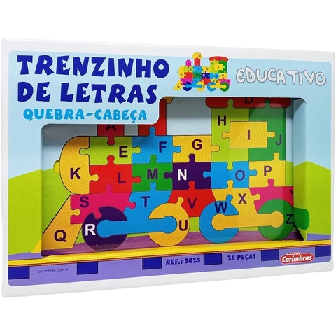 Quebra Cabeça Trenzinho de Letras - Carimbras