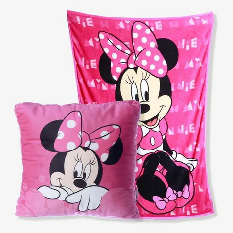 Almofada com Manta Minnie Mouse Oficial Disney - Zona Criativa
