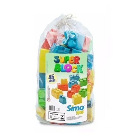 Super Block - 45 Peças - Simo Toys