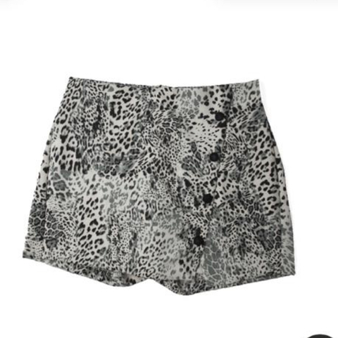 Short saia animal print
