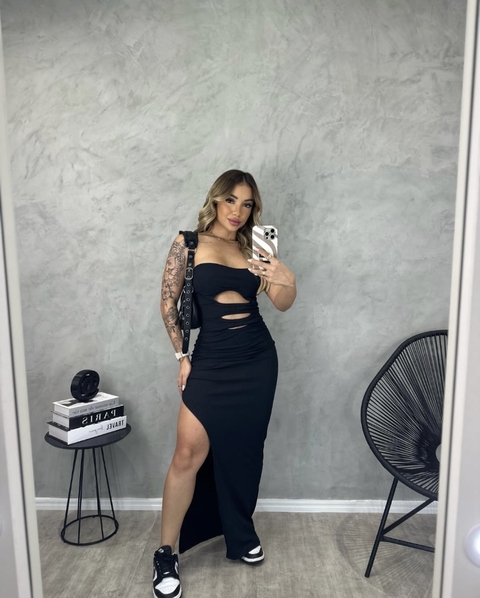 vestido gringa longo