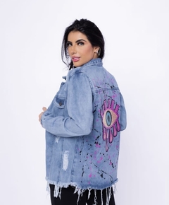 jaqueta jeans olho na internet