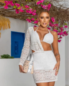 Vestido praia de renda